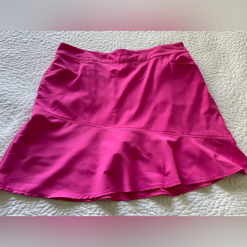 Womens EP Pro Golf Skort Skirt Size 14 PINK ruffled